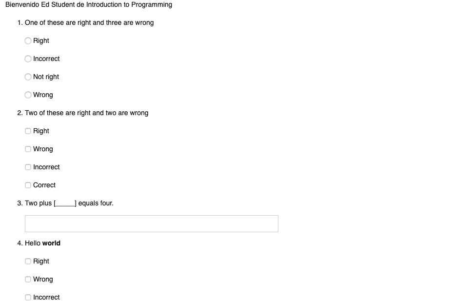 Quizzes screenshot 1